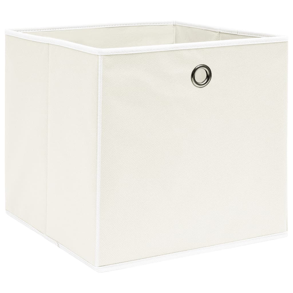 opbevaringskasser 4 stk. 32x32x32 stof hvid