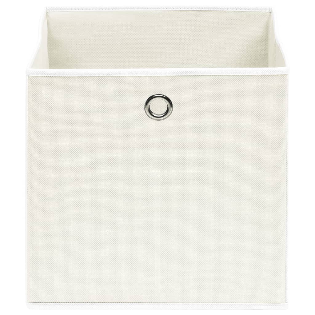 opbevaringskasser 10 stk. 32x32x32 stof hvid
