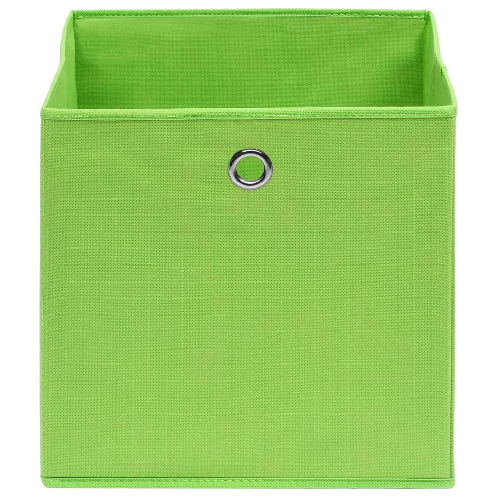 opbevaringskasser 4 stk. 32x32x32 stof grøn
