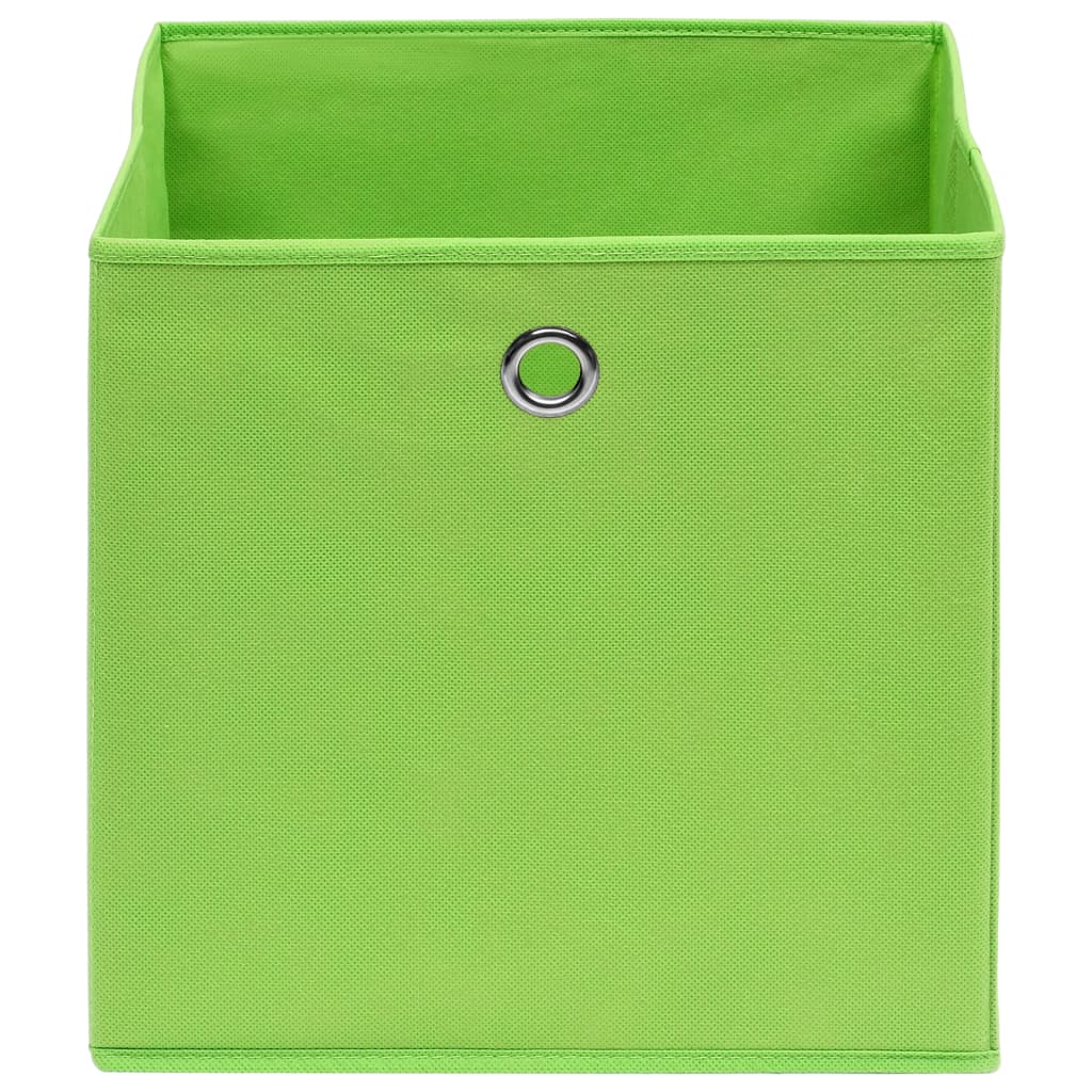opbevaringskasser 10 stk. 32x32x32 stof grøn