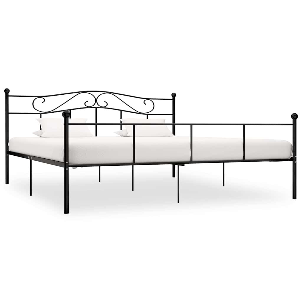 sengestel 180x200 cm metal sort