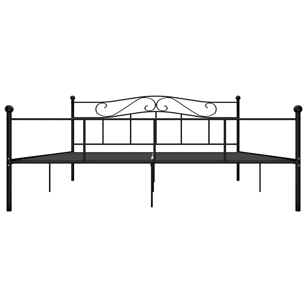 sengestel 180x200 cm metal sort