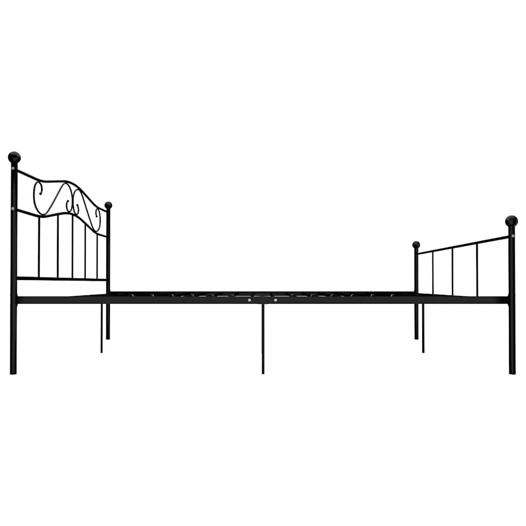 sengestel 180x200 cm metal sort