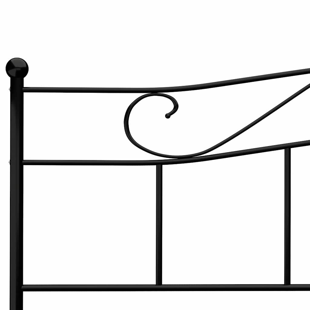 sengestel 180x200 cm metal sort