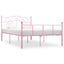 sengestel 120x200 cm metal pink