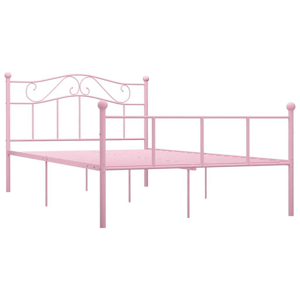 sengestel 120x200 cm metal pink