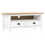 tv-bord Hill 110x40x47 cm massivt fyrretræ hvid