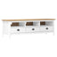 tv-bord Hill 158x40x47 cm massivt fyrretræ hvid