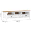 tv-bord Hill 158x40x47 cm massivt fyrretræ hvid