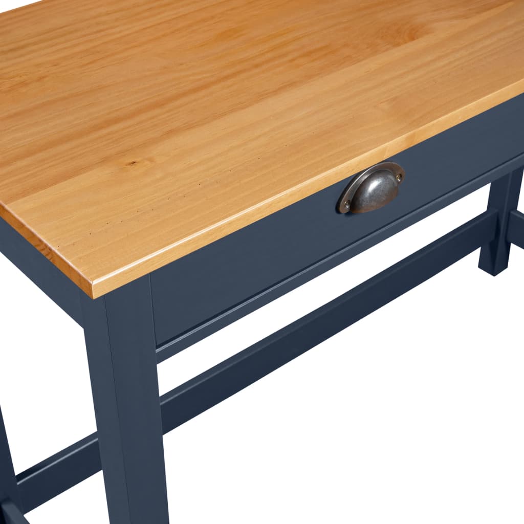 konsolbord Hill med 2 skuffer 110x45x74 cm massivt fyrretræ grå