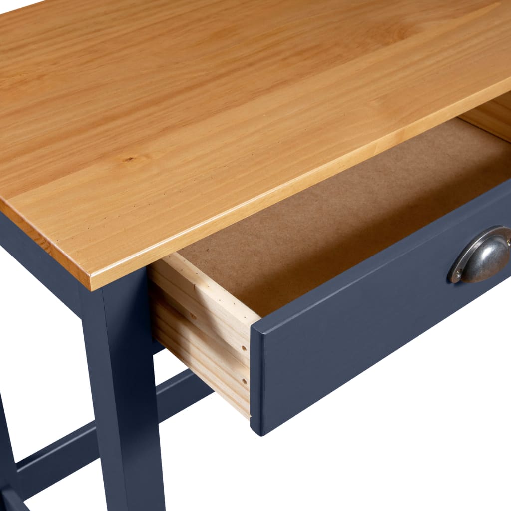 konsolbord Hill med 2 skuffer 110x45x74 cm massivt fyrretræ grå