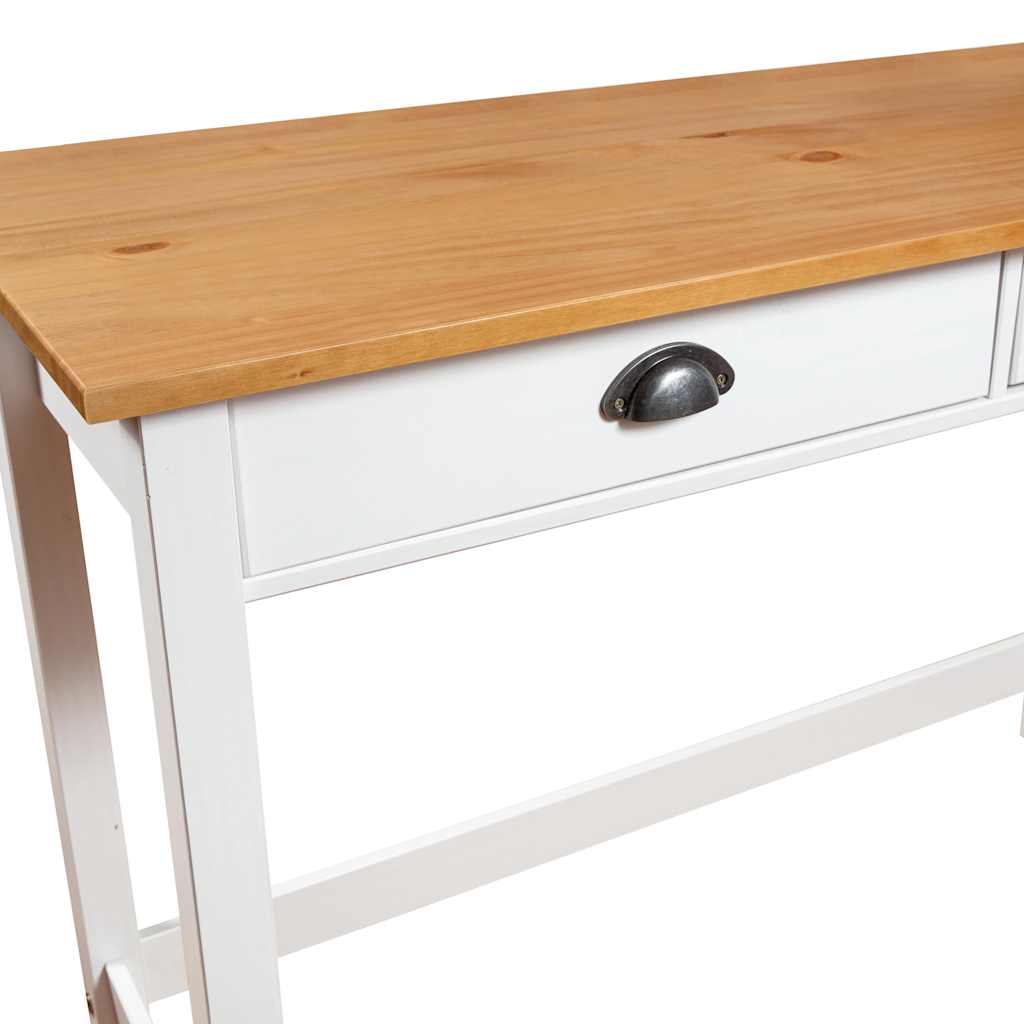 konsolbord Hill med 2 skuffer 110x45x74 cm massivt fyrretræ