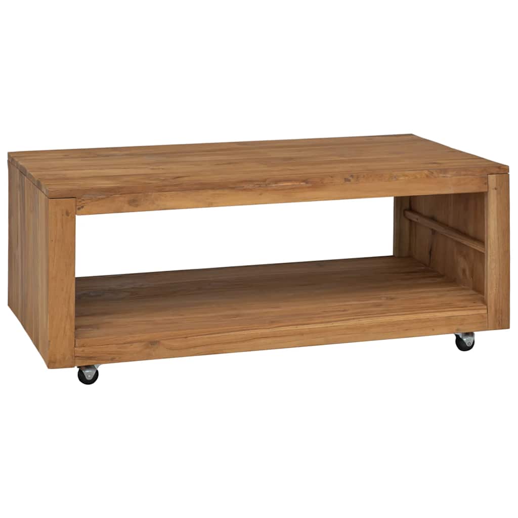 sofabord 110x60x40 cm massivt teaktræ