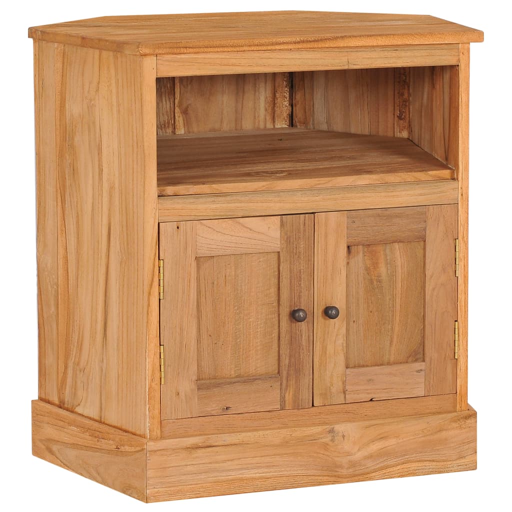 hjørneskab 60x45x60 cm massivt teaktræ