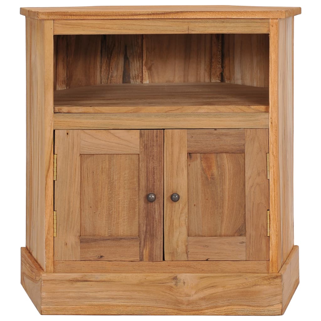 hjørneskab 60x45x60 cm massivt teaktræ