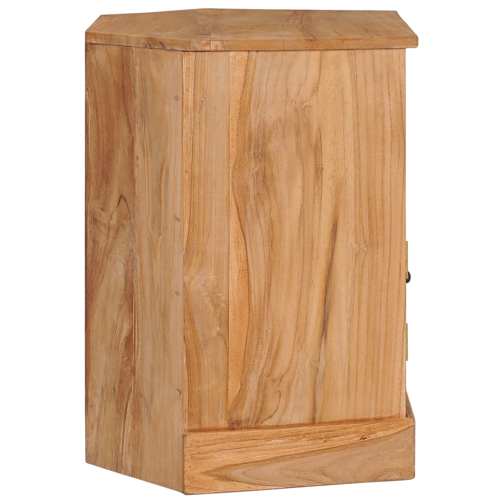 hjørneskab 60x45x60 cm massivt teaktræ