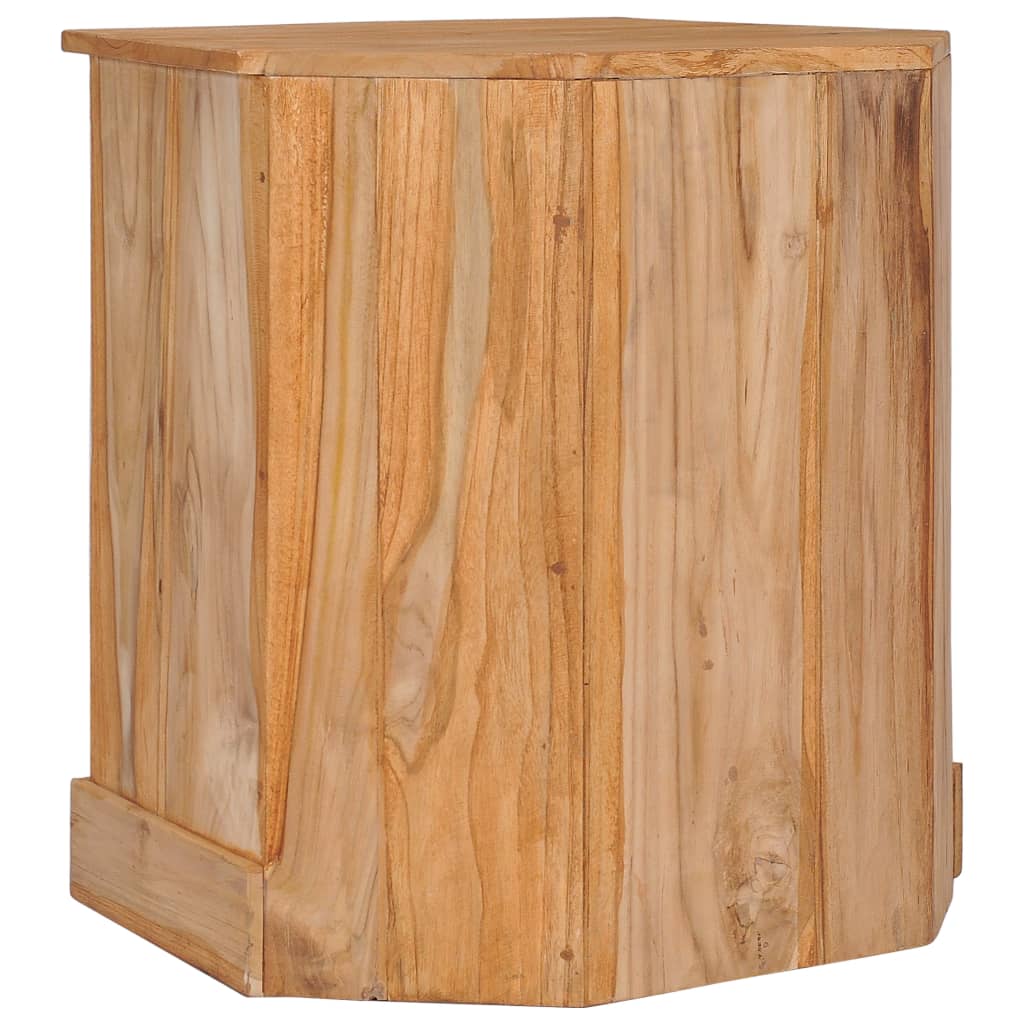 hjørneskab 60x45x60 cm massivt teaktræ
