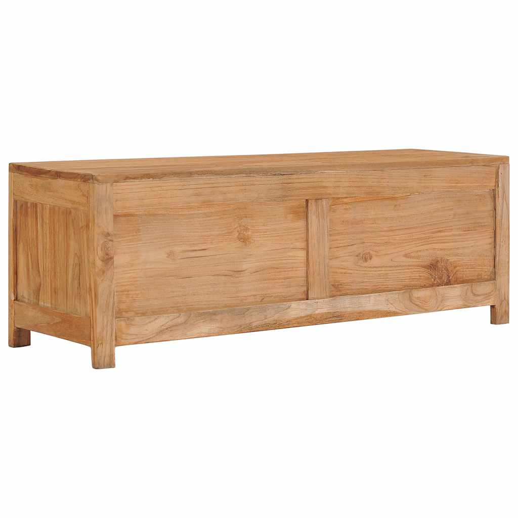 tv-bord 100x30x35 cm massivt teaktræ
