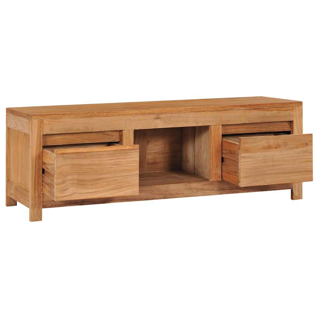 tv-bord 100x30x35 cm massivt teaktræ
