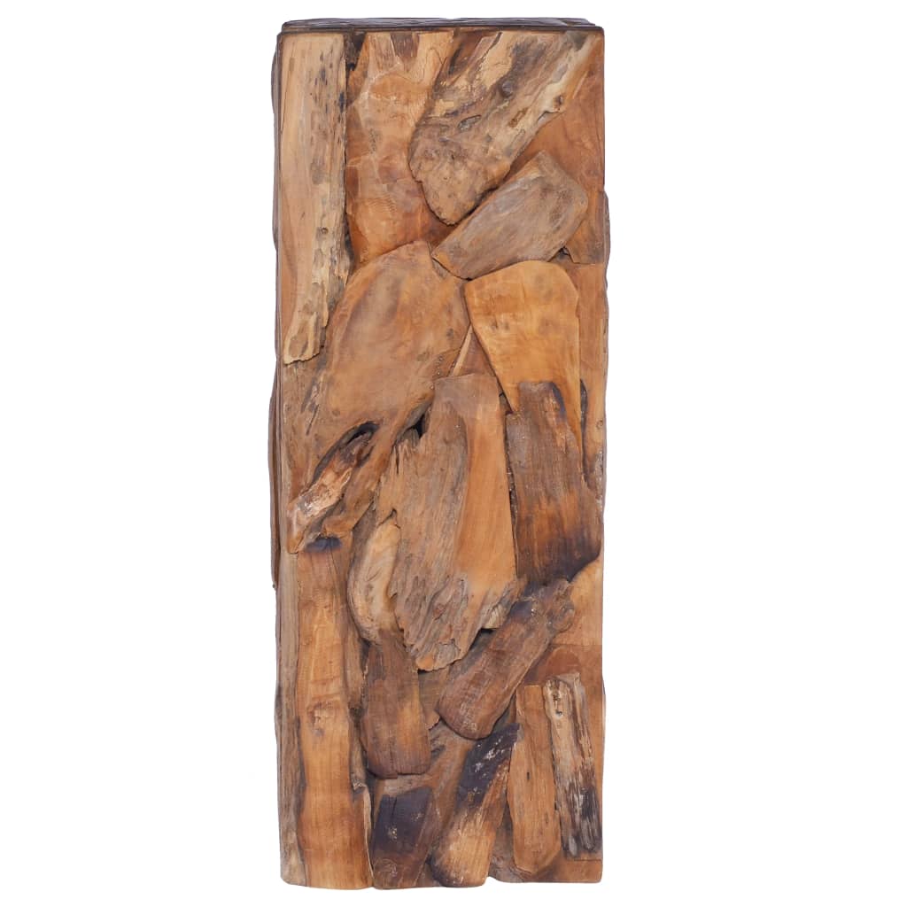 sidebord 30x30x80 cm massivt teaktræ
