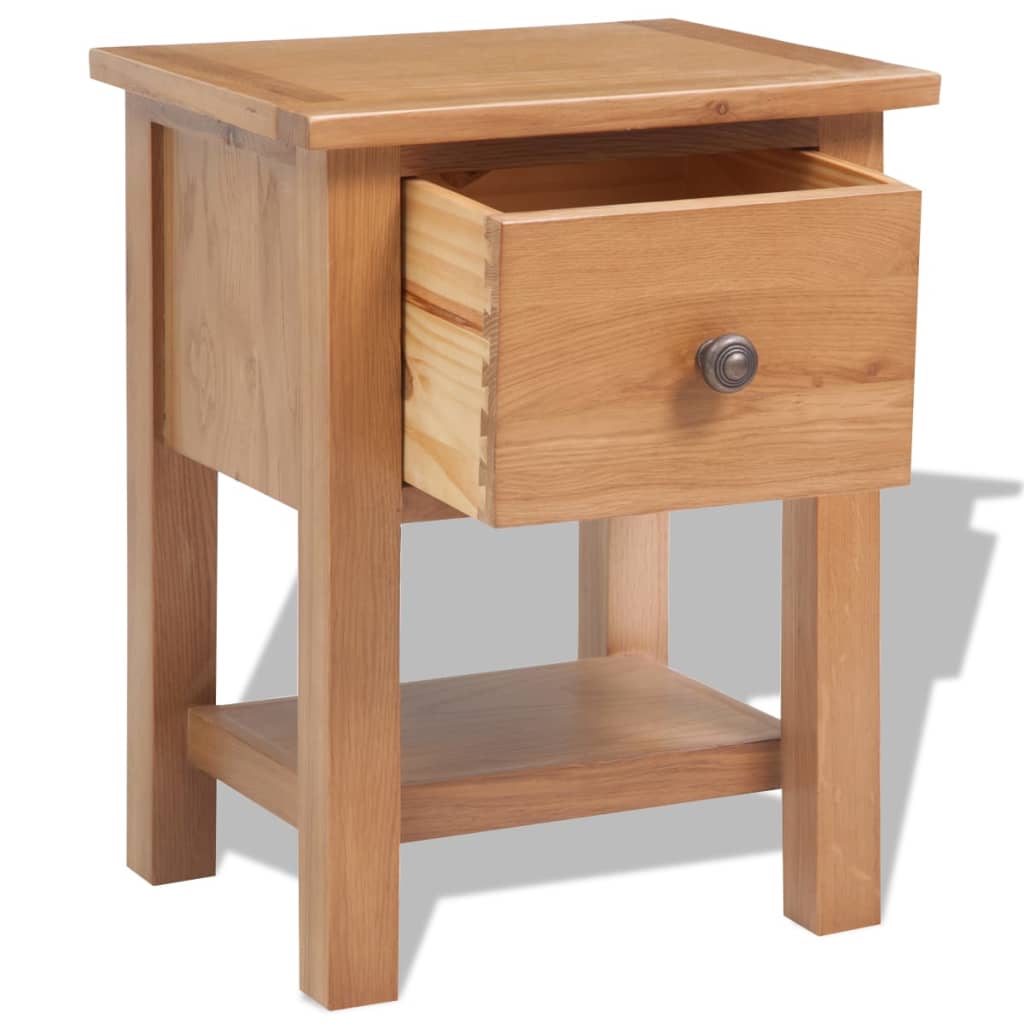 natborde 2 stk. 36x30x47 cm massivt egetræ