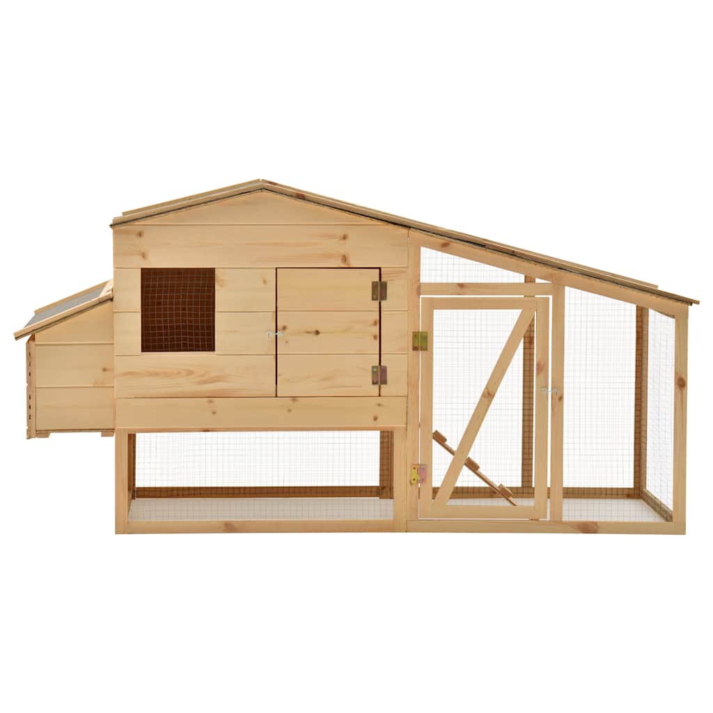 hønsehus 178x67x92 cm massivt fyrretræ