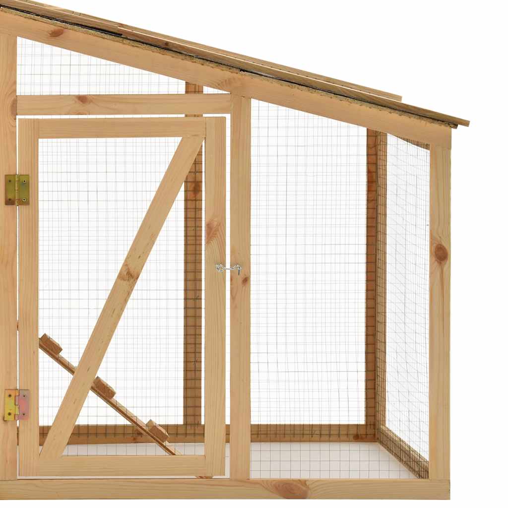 hønsehus 178x67x92 cm massivt fyrretræ