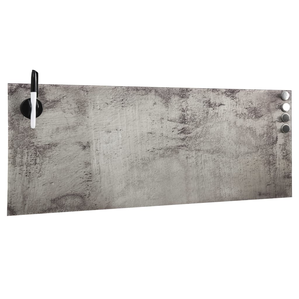 væghængt magnettavle 60x20 cm glas