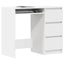 skrivebord 90x45x76 cm konstrueret træ hvid
