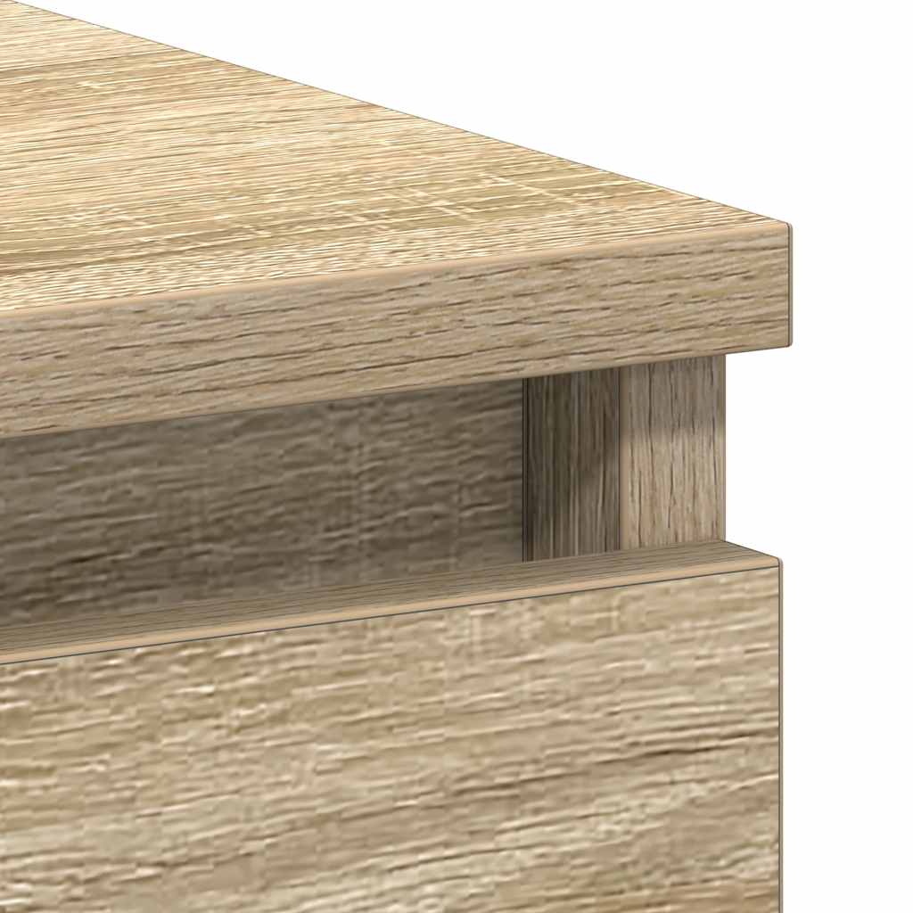 skrivebord 90x45x76 cm konstrueret træ sonoma-eg