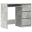 skrivebord 90x45x76 cm konstrueret træ betongrå