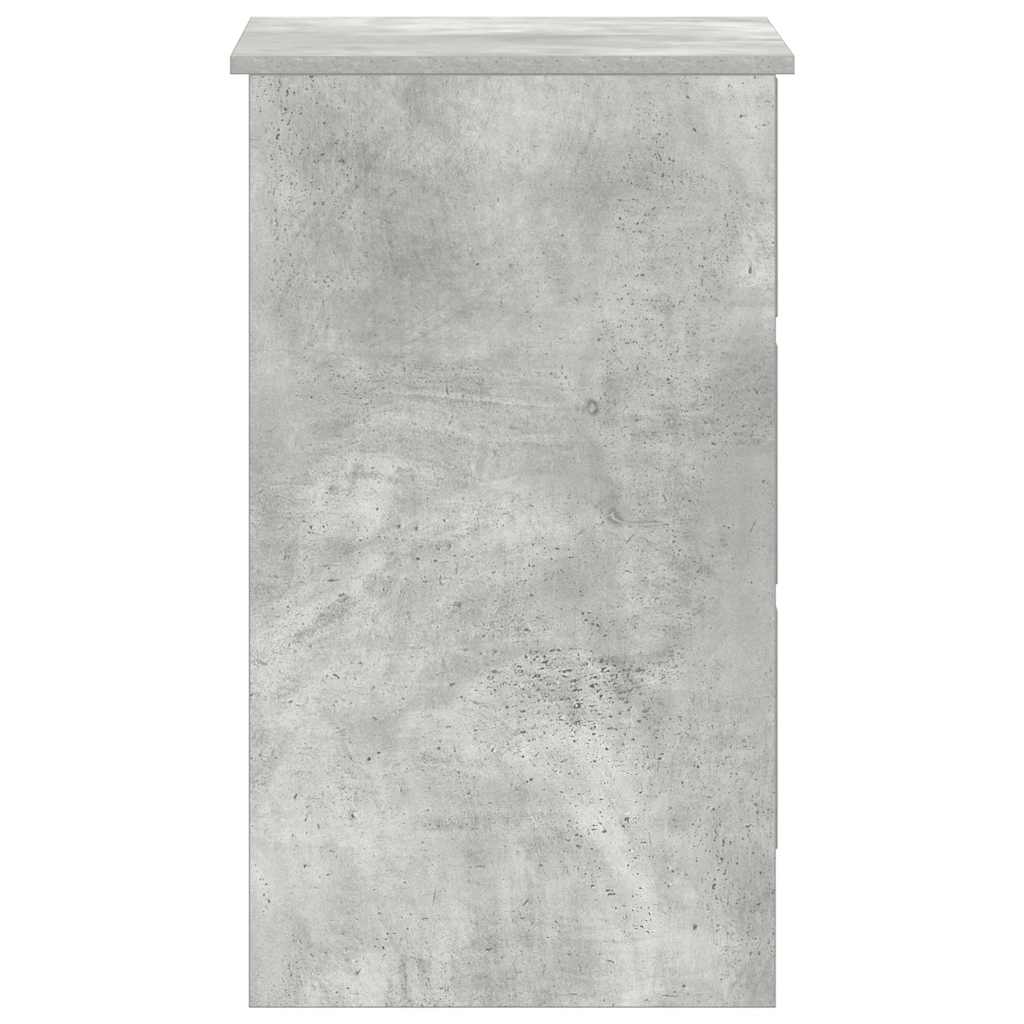 skrivebord 90x45x76 cm konstrueret træ betongrå
