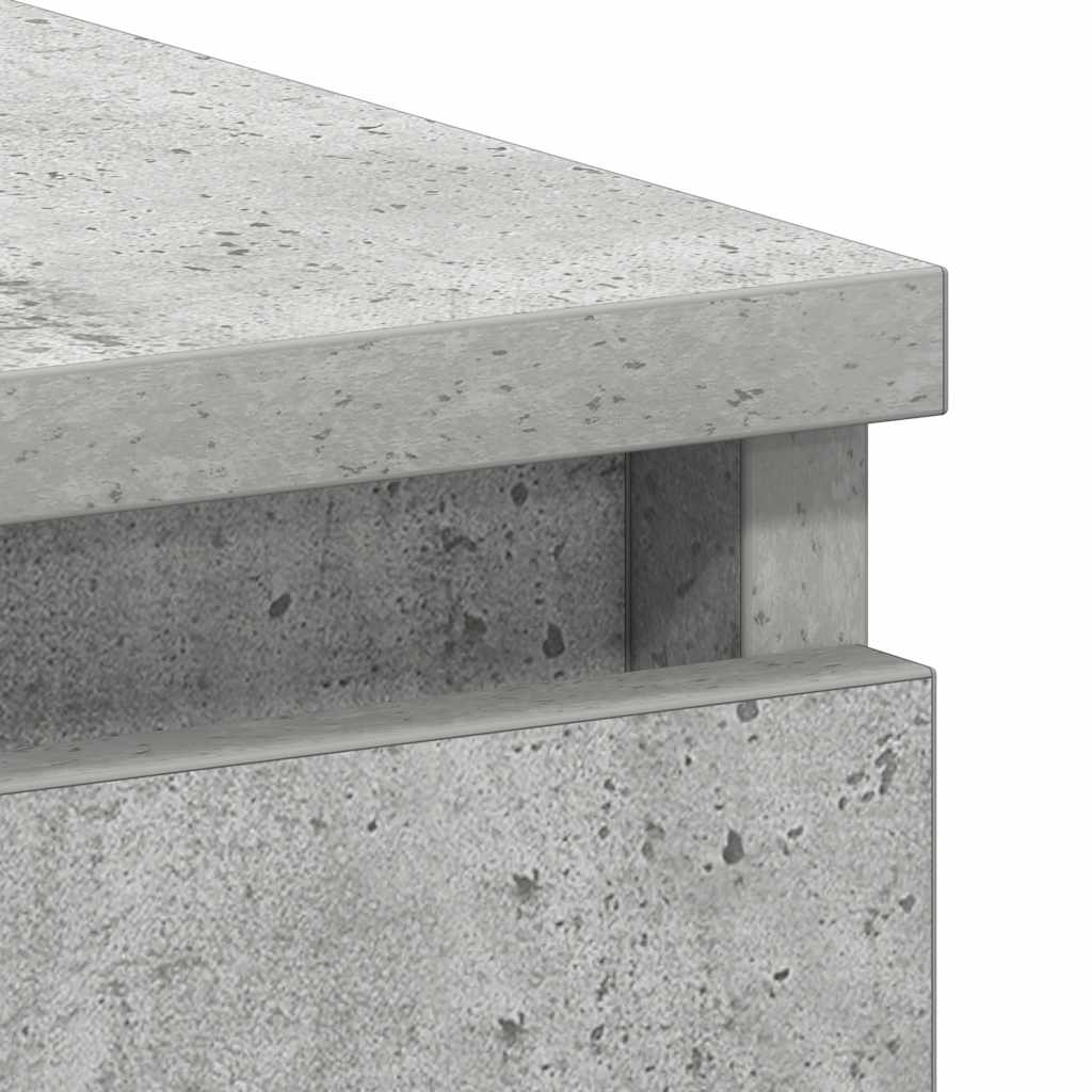 skrivebord 90x45x76 cm konstrueret træ betongrå