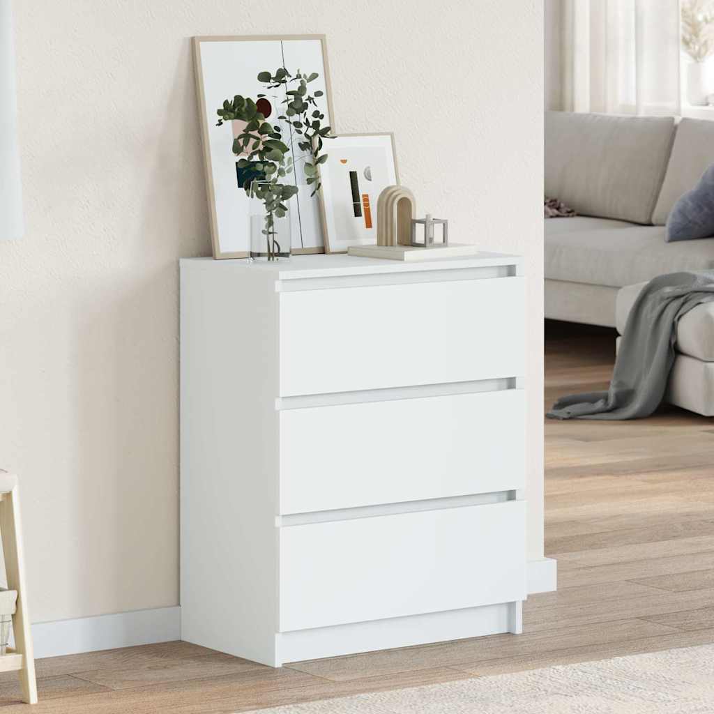 skænk 60x35x76 cm konstrueret træ hvid