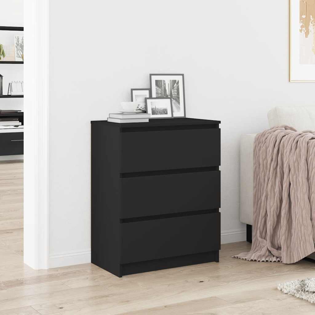 skænk 60x35x76 cm konstrueret træ sort