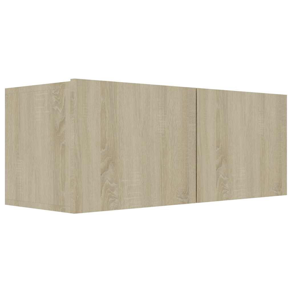 tv-bord 80x30x30 cm konstrueret træ sonoma-eg