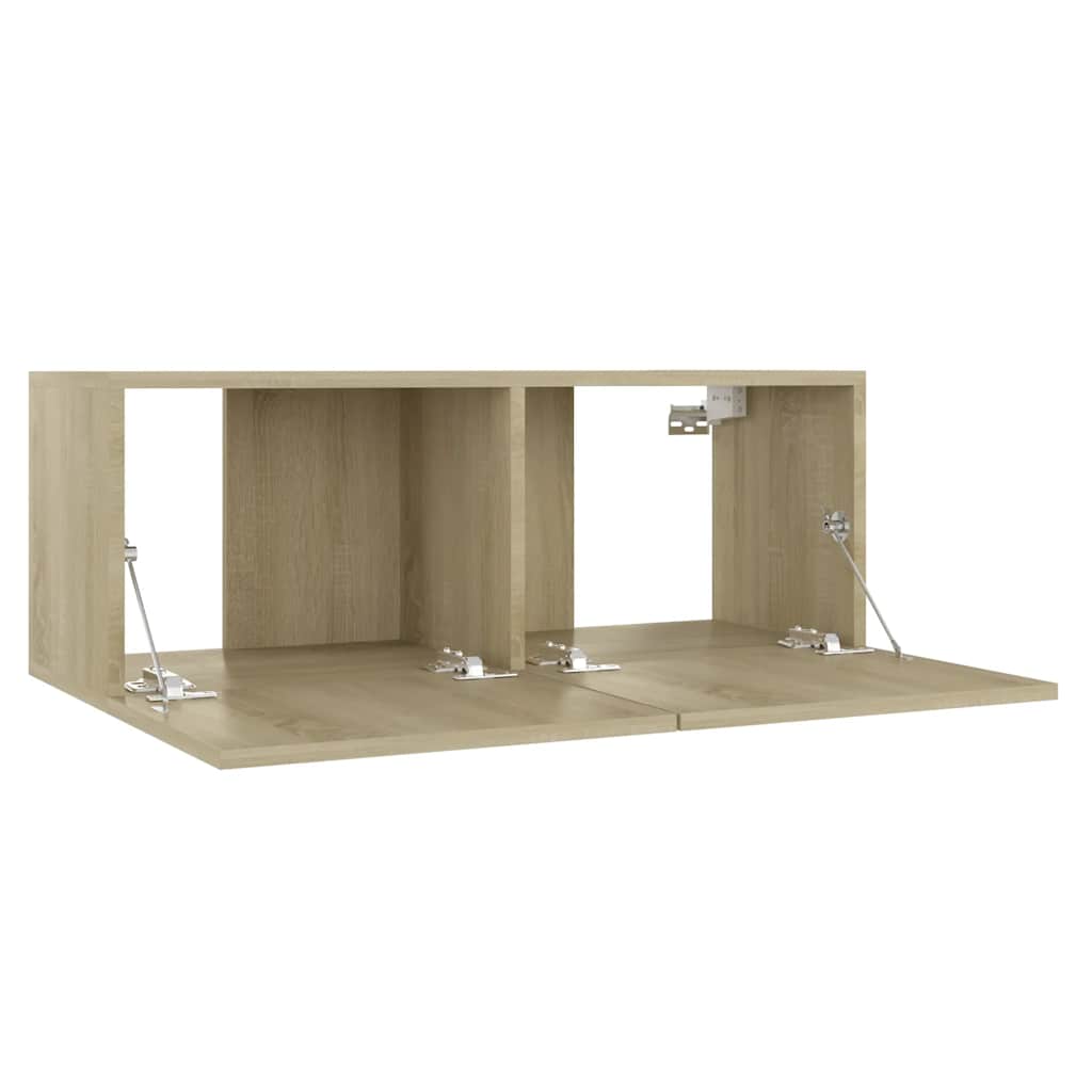 tv-bord 80x30x30 cm konstrueret træ sonoma-eg