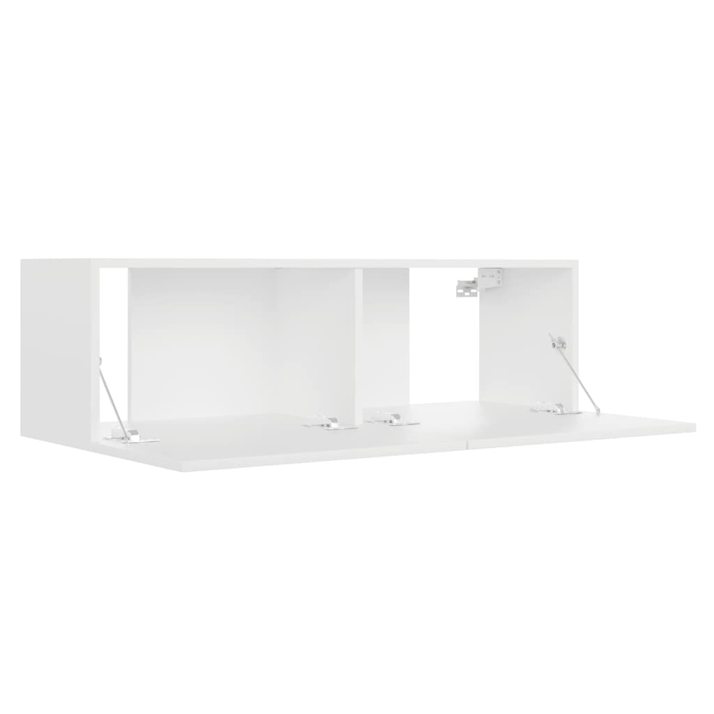 tv-bord 100x30x30 cm konstrueret træ hvid