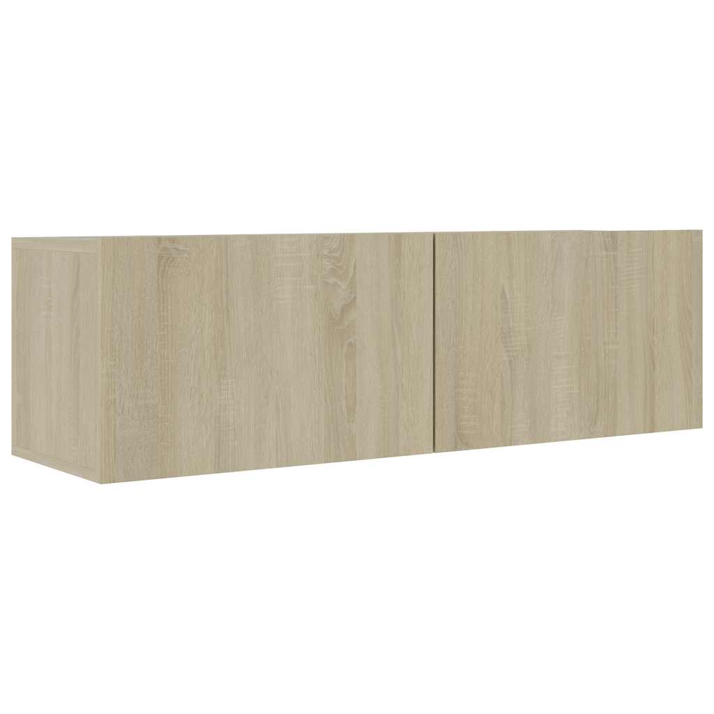 tv-bord 100x30x30 cm konstrueret træ sonoma-eg