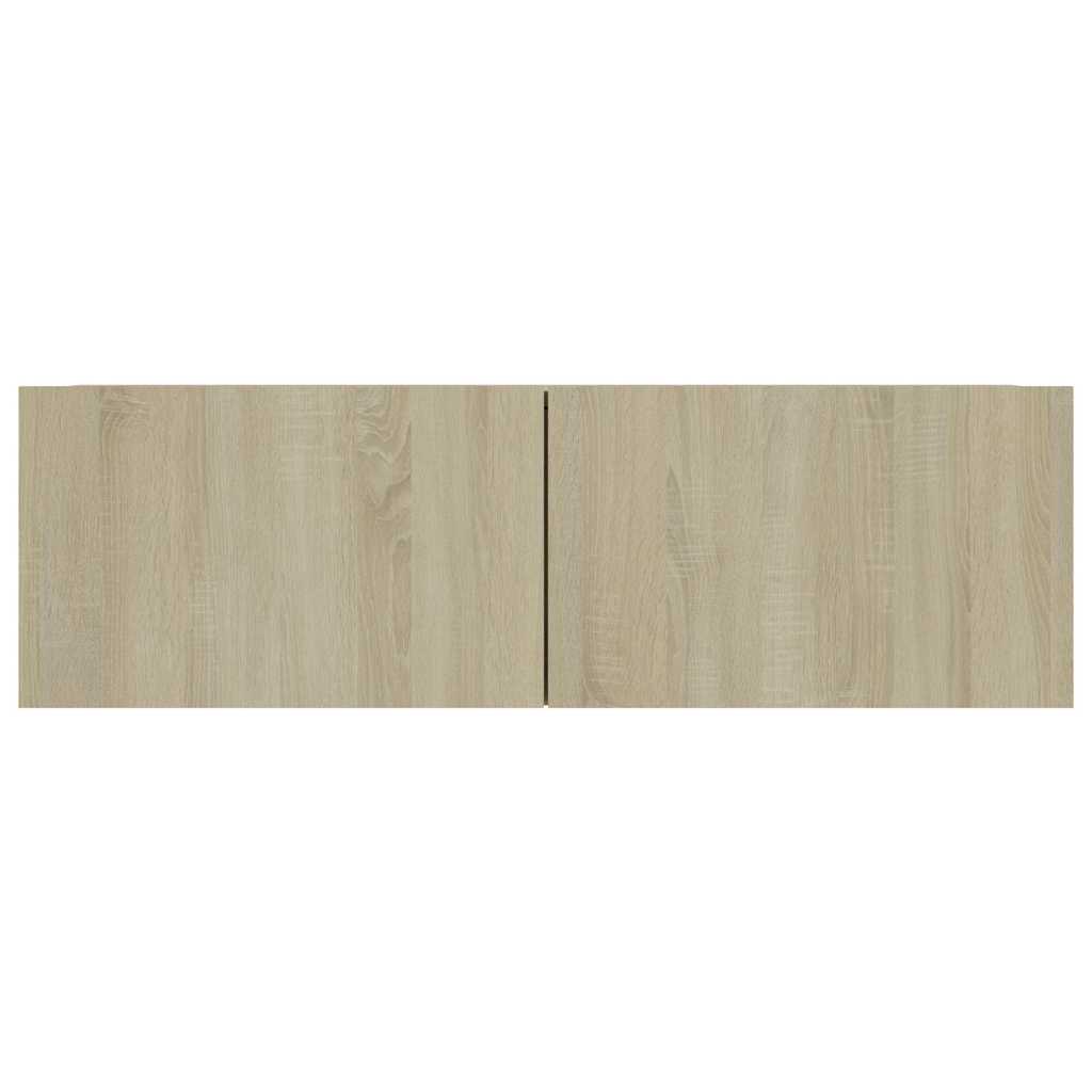 tv-bord 100x30x30 cm konstrueret træ sonoma-eg