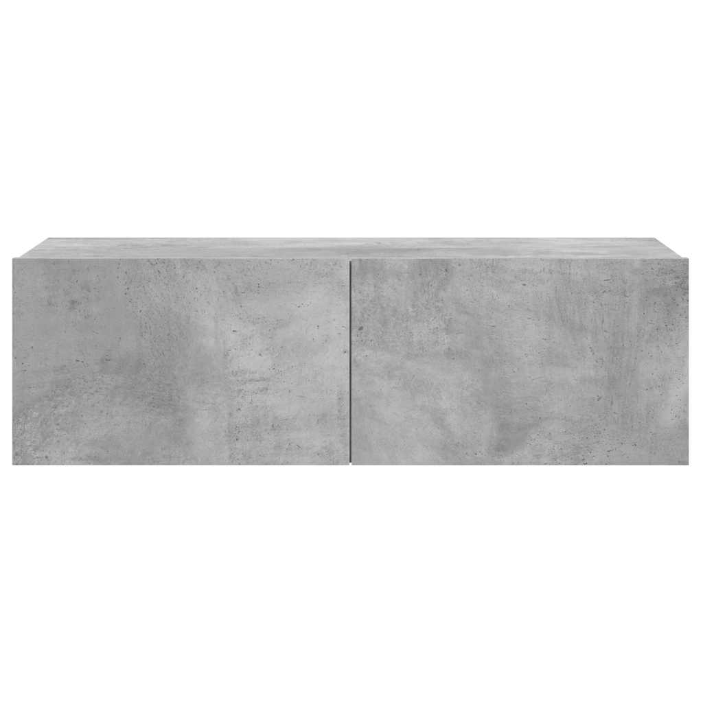 tv-bord 100x30x30 cm konstrueret træ betongrå