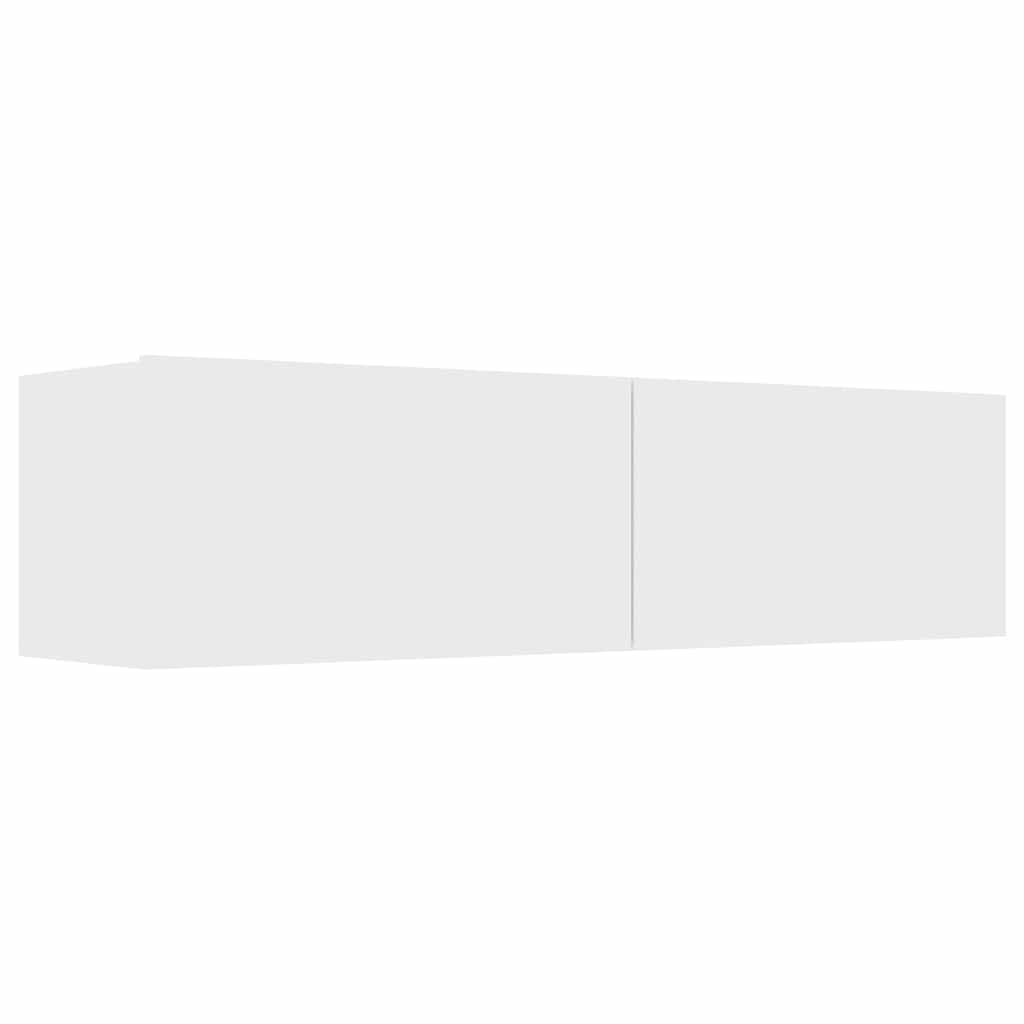 tv-skab 120x30x30 cm konstrueret træ hvid