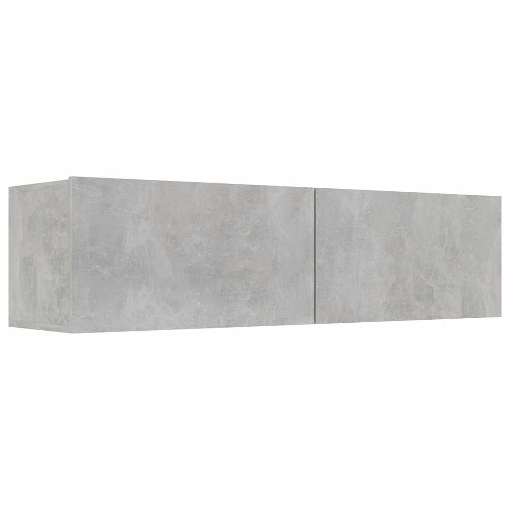 tv-bord 120x30x30 cm konstrueret træ betongrå