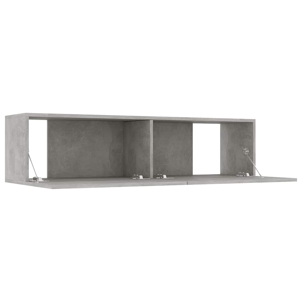 tv-bord 120x30x30 cm konstrueret træ betongrå