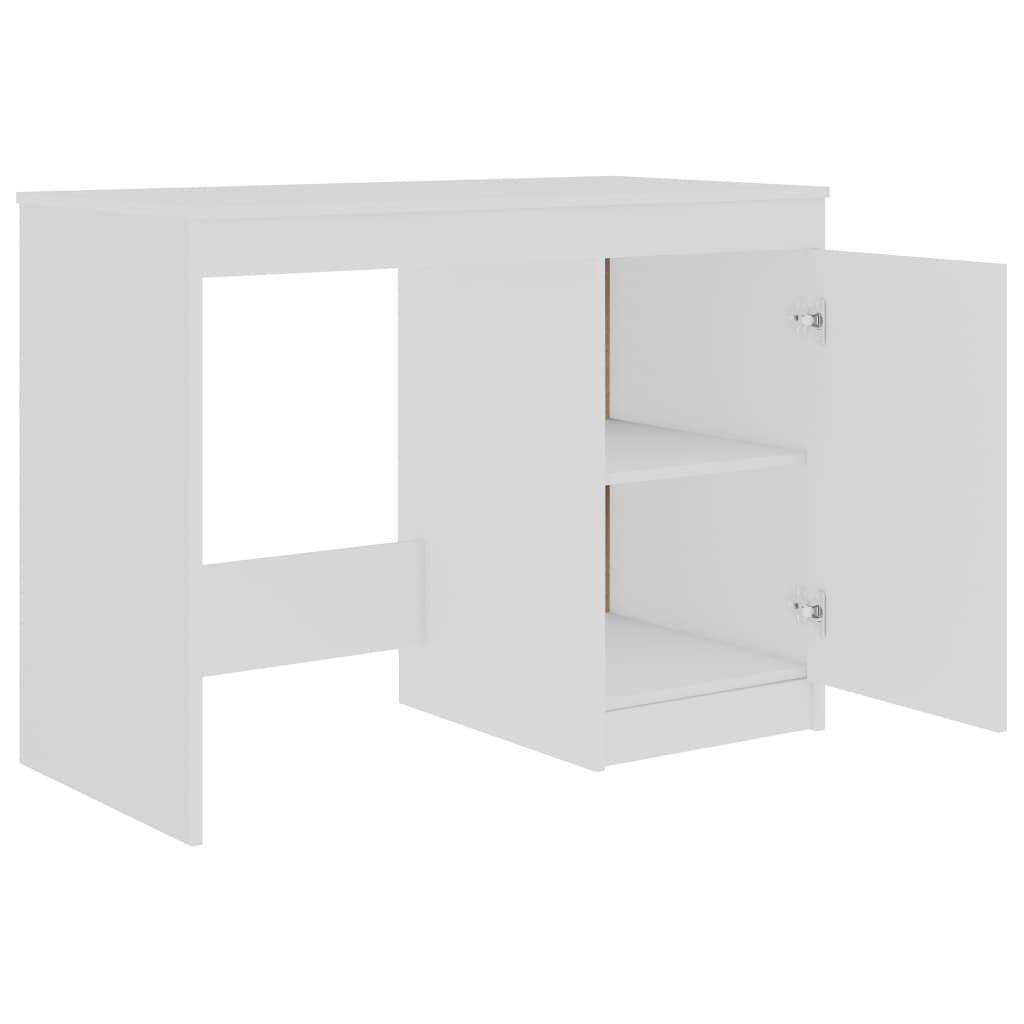 skrivebord 100x50x76 cm konstrueret træ hvid