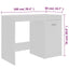skrivebord 100x50x76 cm konstrueret træ hvid
