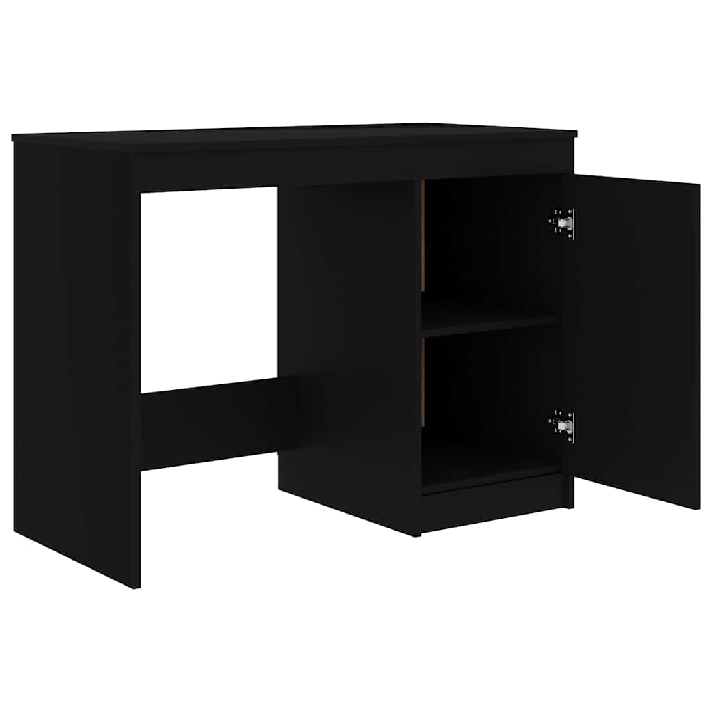 skrivebord 100x50x76 cm konstrueret træ sort