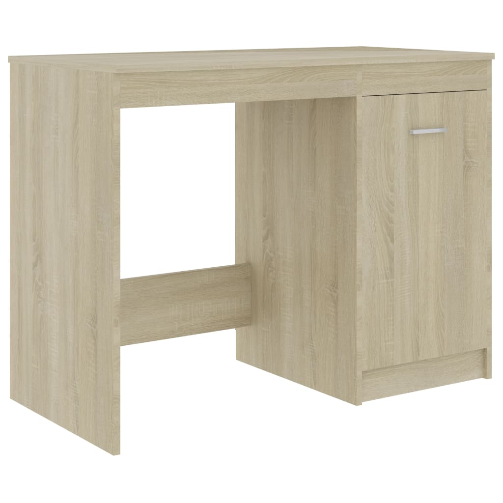 skrivebord 100x50x76 cm konstrueret træ sonoma-eg