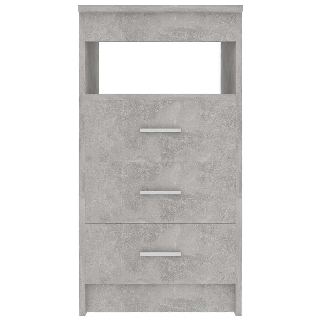 skuffeskab 40x50x76 cm konstrueret træ betongrå