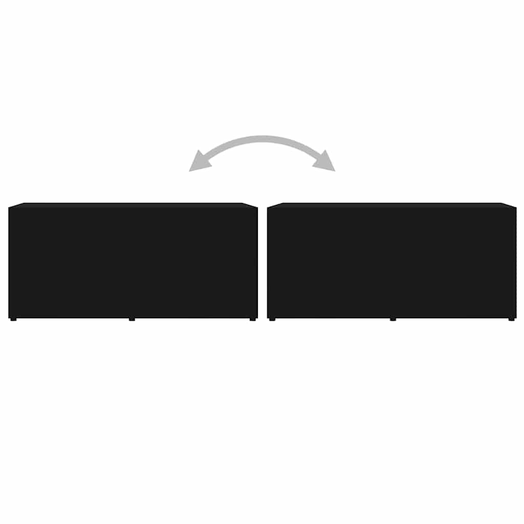tv-bord 80x34x36 cm konstrueret træ sort
